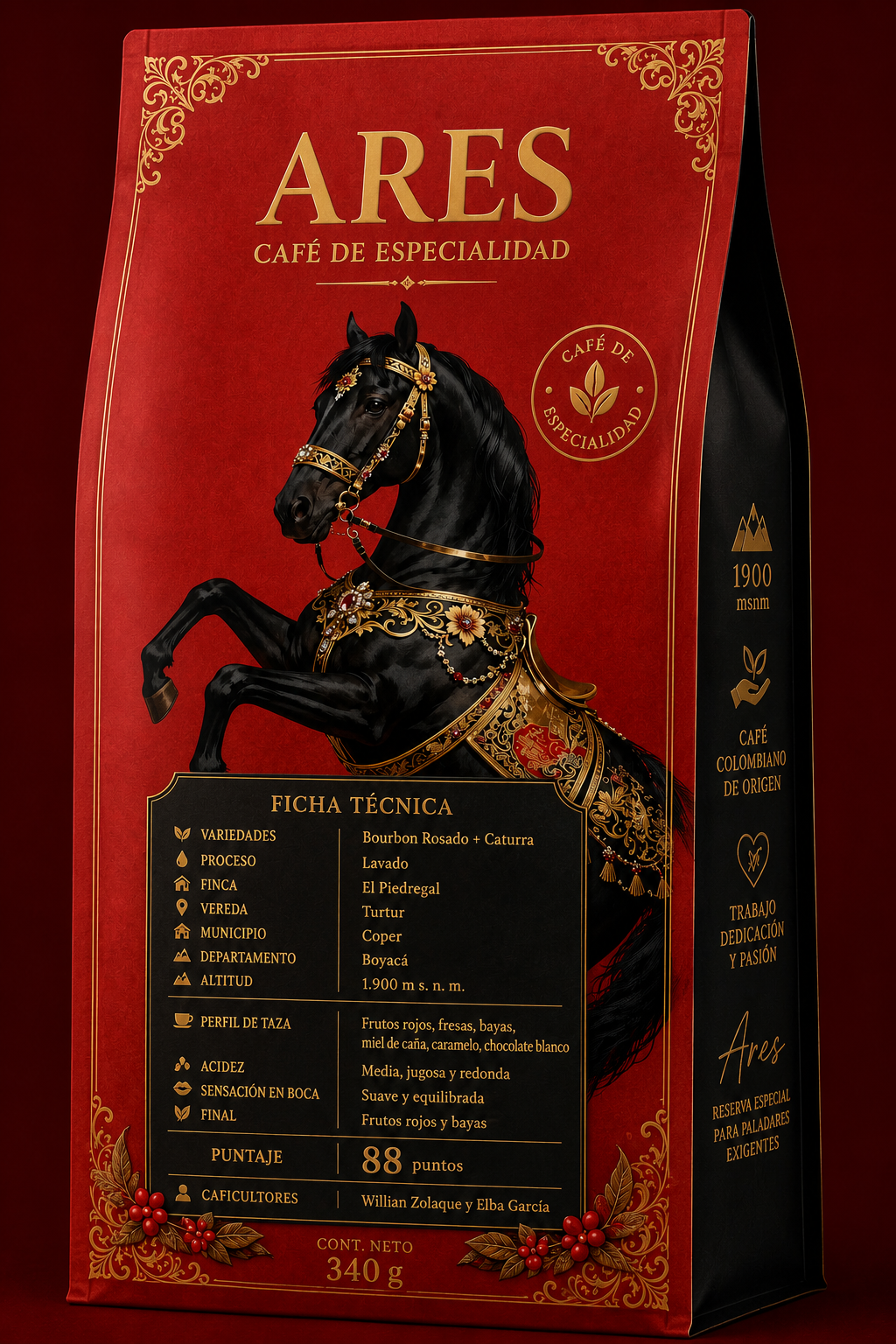 ARES Borbón Rosado y Caturra café de especialidad